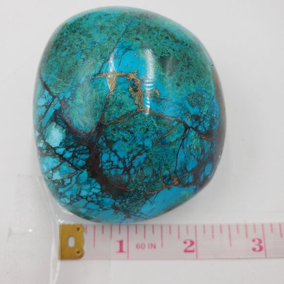 368g 1840ct Peruvian Chrysocolla Polished Mineral Rock Tumbled Stone Green Blue - Picture 8 of 13